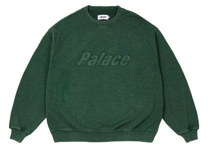 Palace Triple Stitch Crew Pigment Green