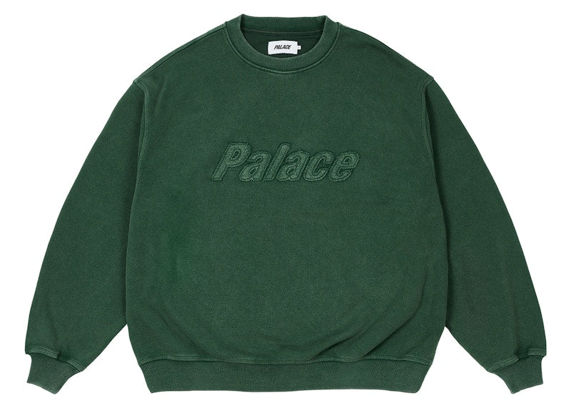 Palace Triple Stitch Crew Pigment Green