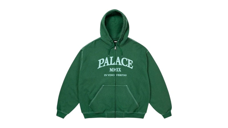 Palace Triple Stitch Veritas Zip Hood Racey Green
