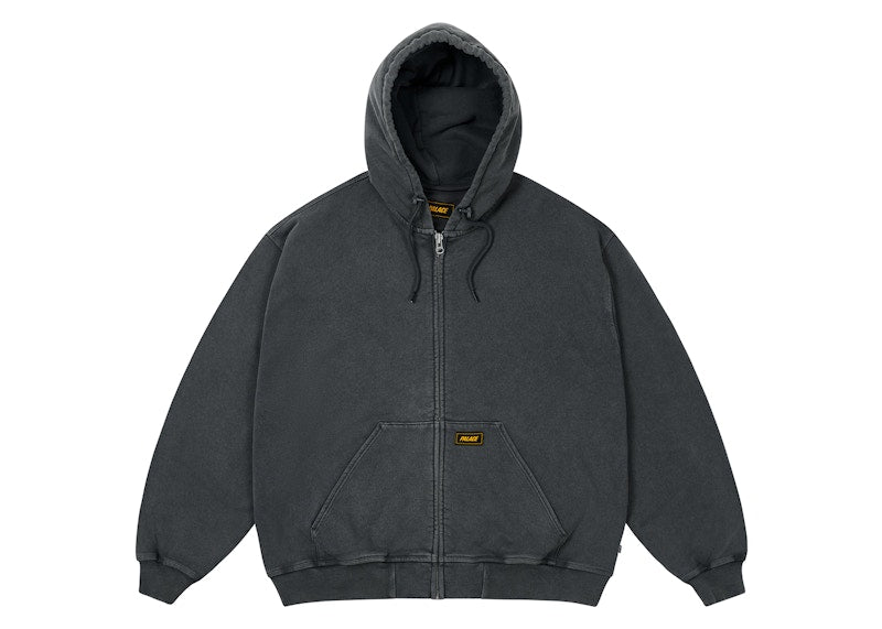 Palace Triple Stitch Zip Hood Pigment Black