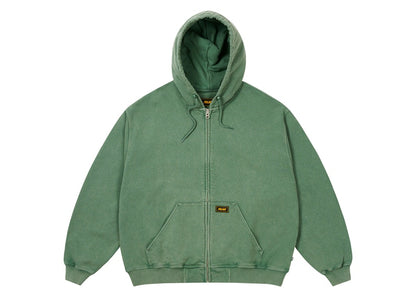Palace Triple Stitch Zip Hood Pigment Green
