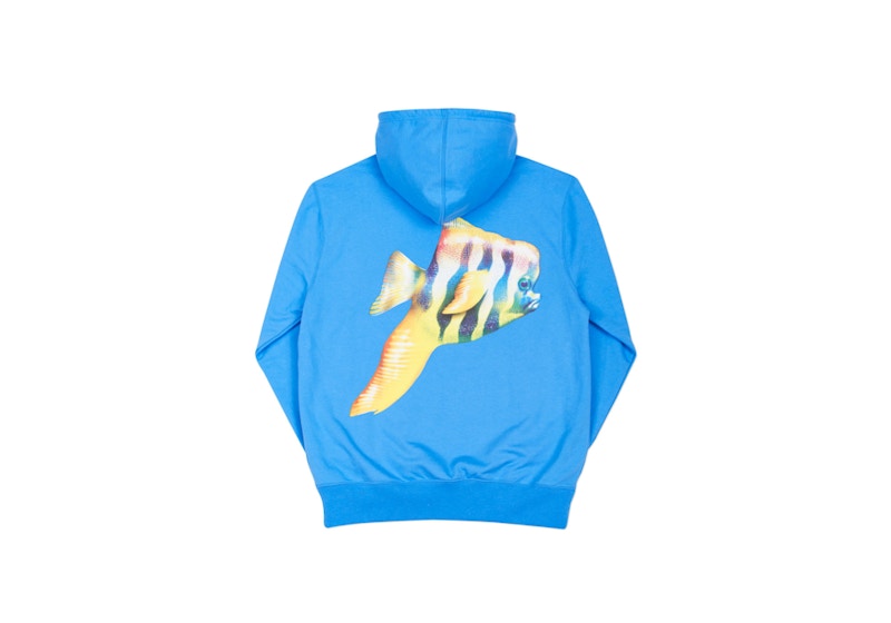 Palace Tropical Pish Hood Blue/Yellow