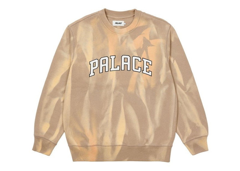 Palace Try-Dye Crew Beige/White