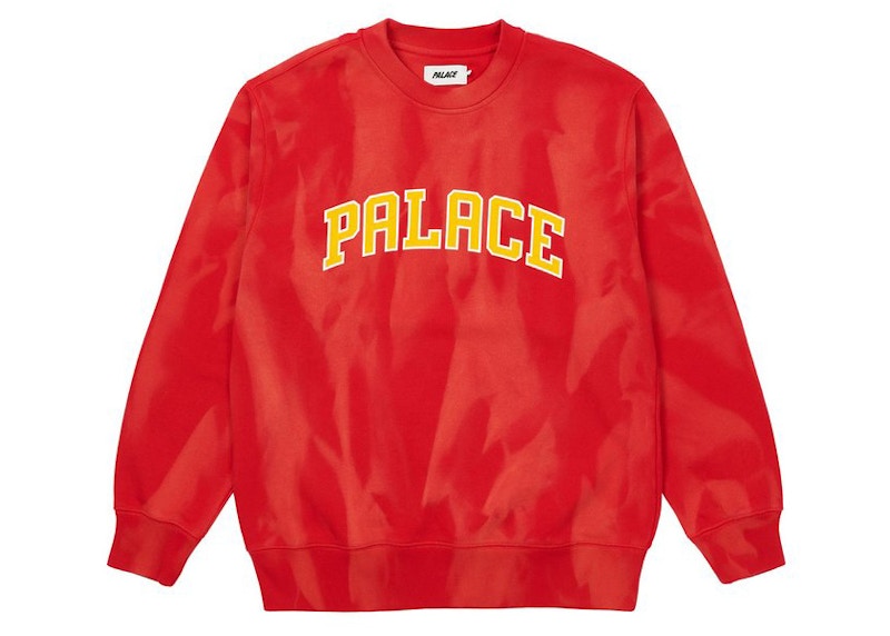 Palace Try-Dye Crew Red/White