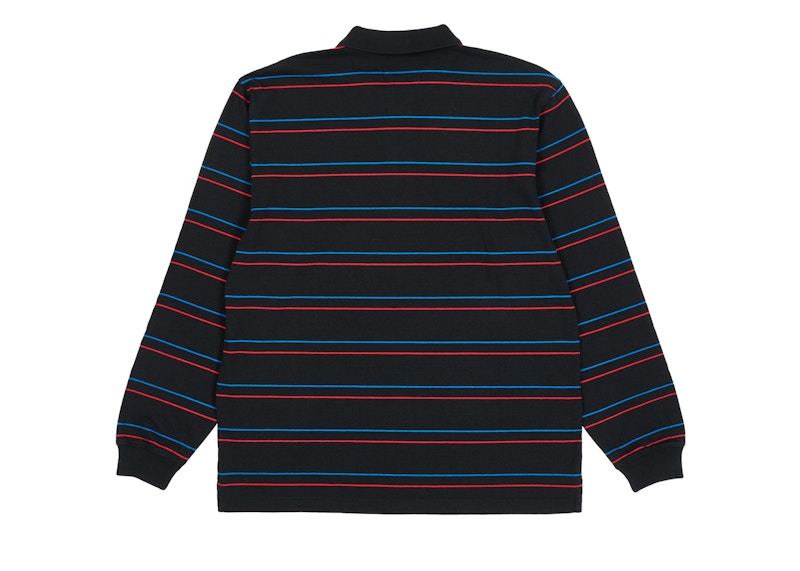 Palace Underline Longsleeve Polo Black