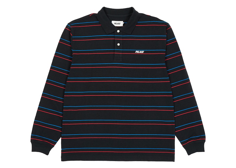 Palace Underline Longsleeve Polo Black