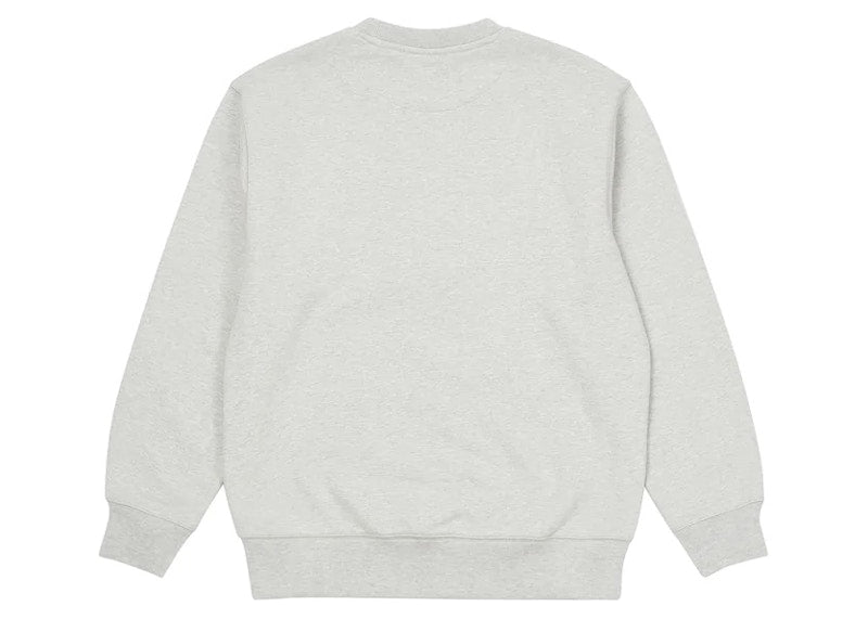 Palace Varsity Applique Crew Grey Marl