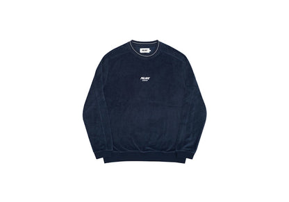 Palace Velour Crew Crew Blue