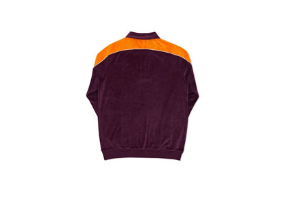 Palace Velour Half Zip Dark Purple/Orange