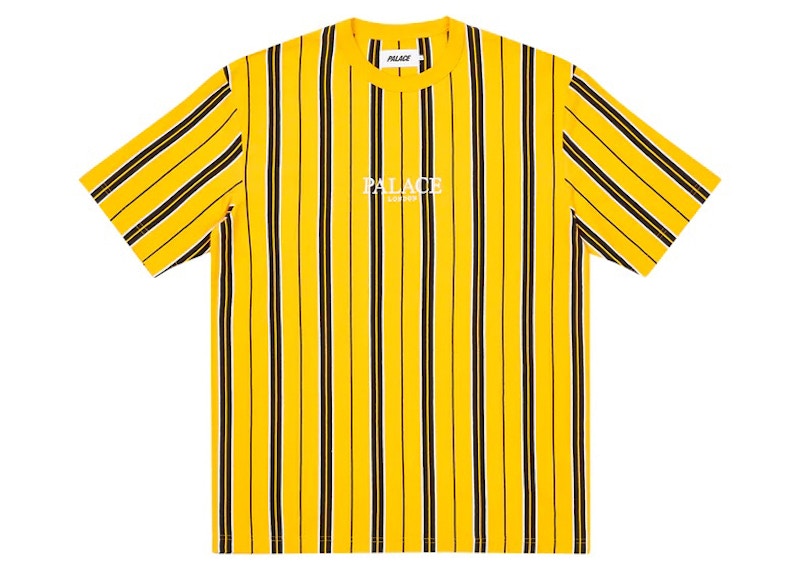 Palace Vertical Stripe T-shirt Yellow