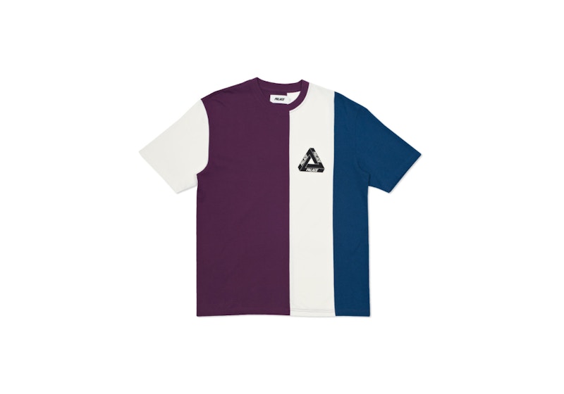 Palace Vertical Tri Stripe T-shirt Purple/White/Teal