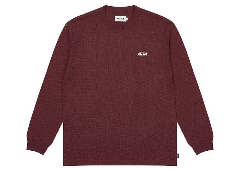 Palace Waffle Longsleeve (FW21) Burgundy