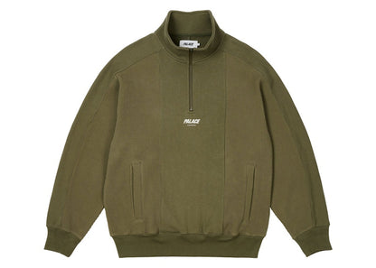 Palace Waffle On 1/4 Zip The Deep Green