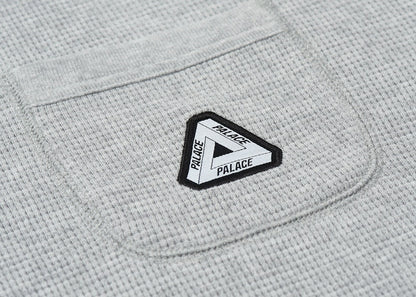 Palace Waffle Overlock T-shirt Grey Marl