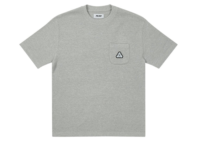 Palace Waffle Overlock T-shirt Grey Marl