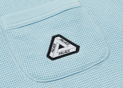 Palace Waffle Overlock T-shirt Light Blue