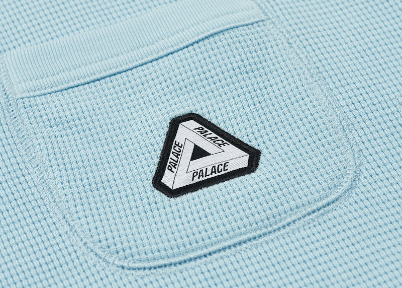 Palace Waffle Overlock T-shirt Light Blue