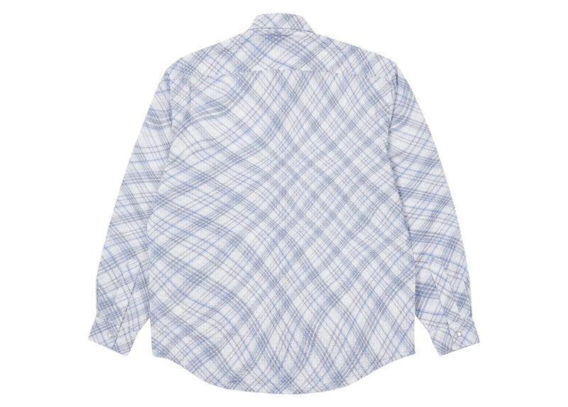 Palace Warp Check Shirt Blue
