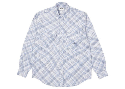 Palace Warp Check Shirt Blue