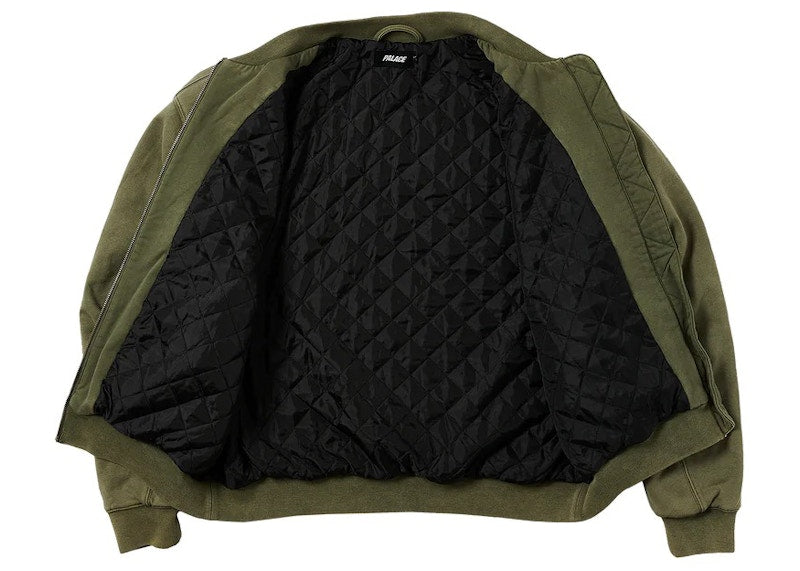 Palace Wash Out Bomber Jacket Deep Green