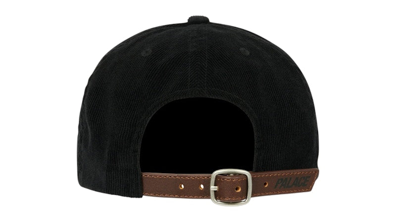Palace Washed Cord 6-Panel Black