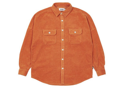Palace Washed Drop Shoulder Cord Shirt Brandy