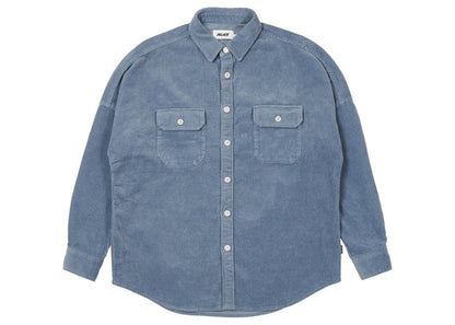 Palace Washed Drop Shoulder Cord Shirt Dusty Blue