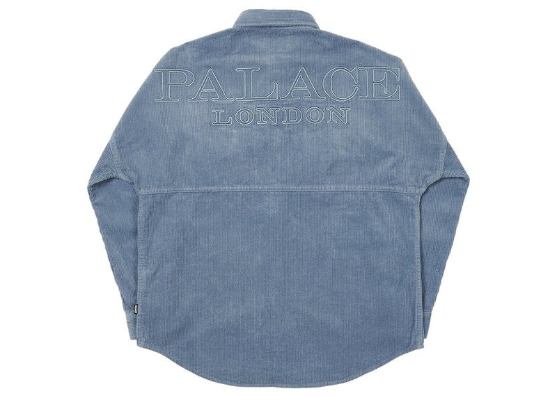 Palace Washed Drop Shoulder Cord Shirt Dusty Blue