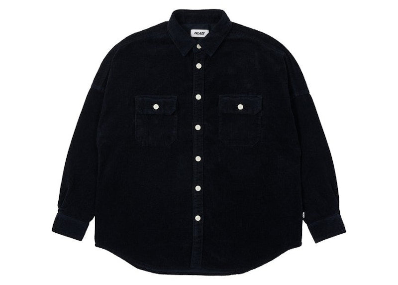 Palace Washed Drop Shoulder Cord Shirt Navy