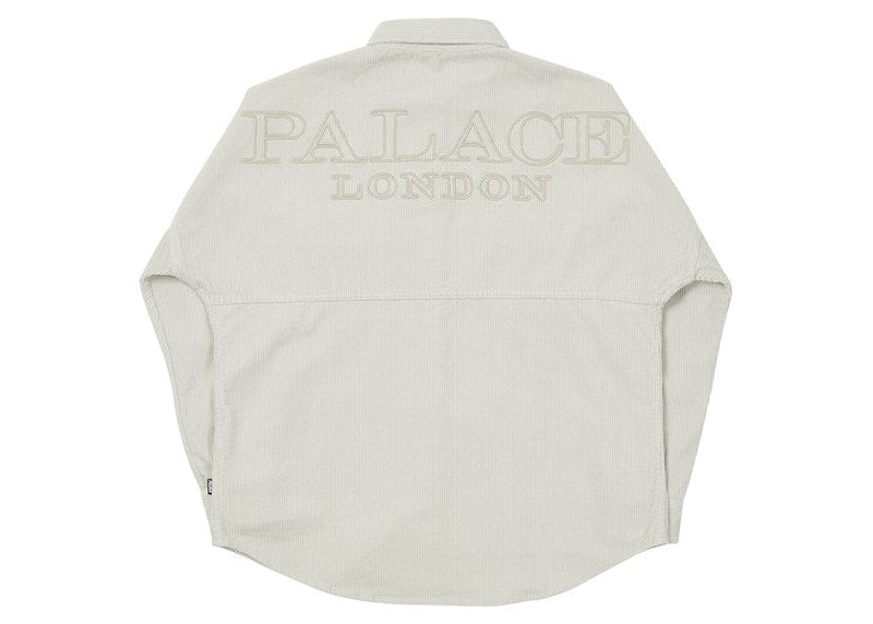 Palace Washed Drop Shoulder Cord Shirt White
