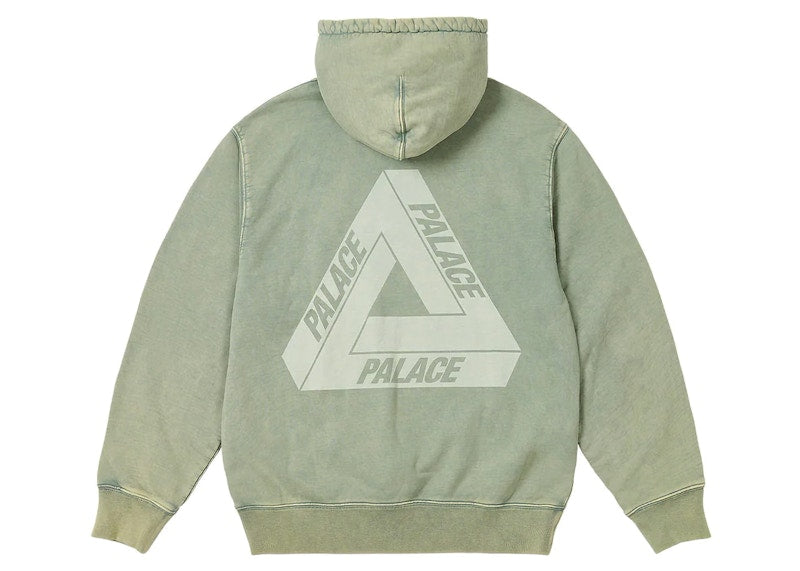 Palace Washed Out Tri-Ferg Hood Green