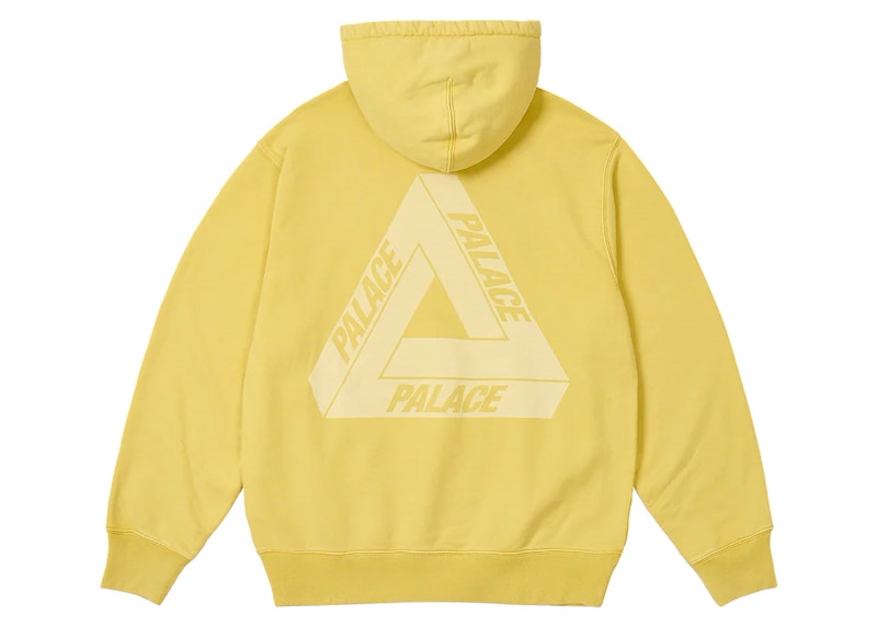 Palace Washed Out Tri-Ferg Hood Yellow