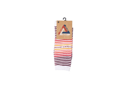 Palace Wavey Stripe Sock White/Red