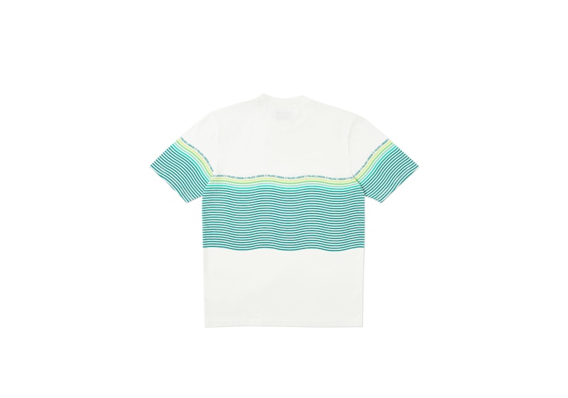 Palace Wavey Stripe T-shirt Green/White