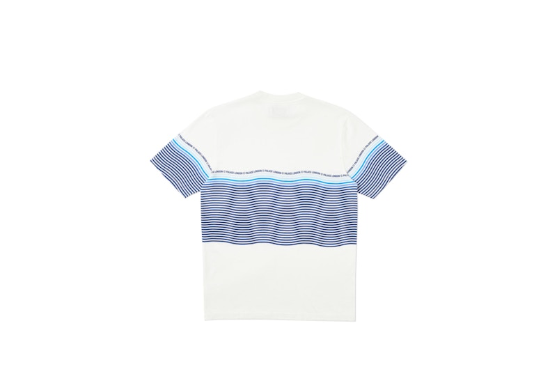 Palace Wavey Stripe T-shirt Navy/White