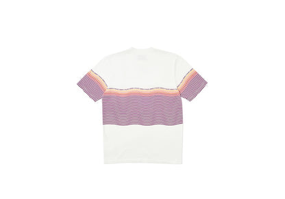 Palace Wavey Stripe T-shirt Orange/White
