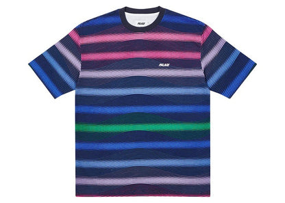 Palace Wavey Stripe T-shirt Navy