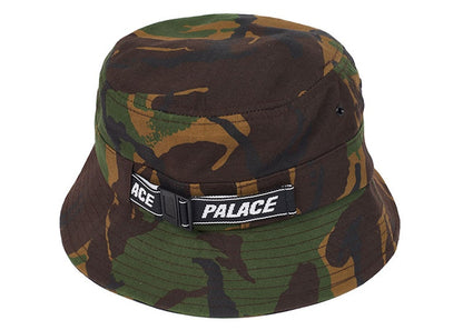 Palace Web Strap Bucket Hat Woodland Camo