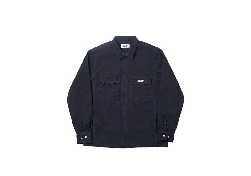 Palace Weight Zip Overshirt Navy