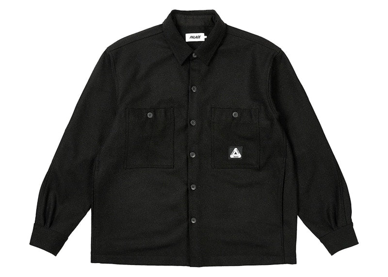 Palace Wool Shirt Jacket Black