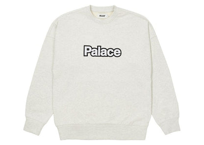 Palace Word Crew Grey Marl
