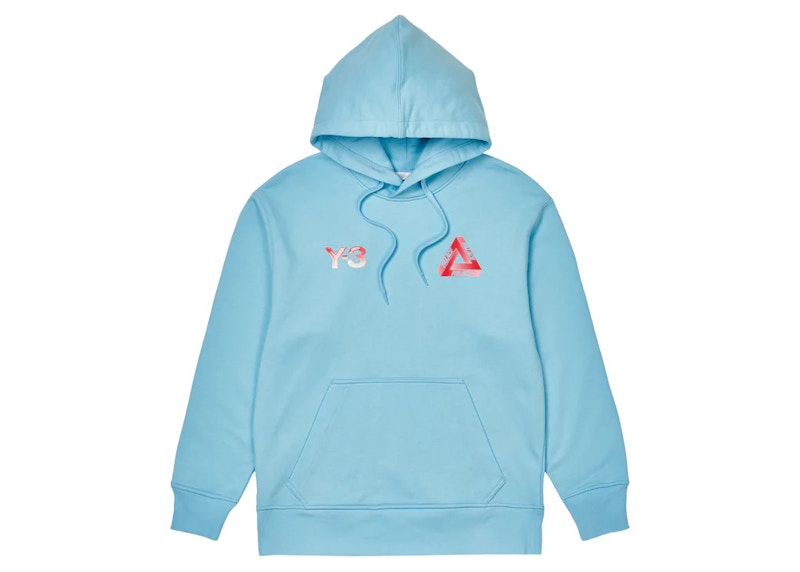 Palace Y-3 Logo Hoodie Blue