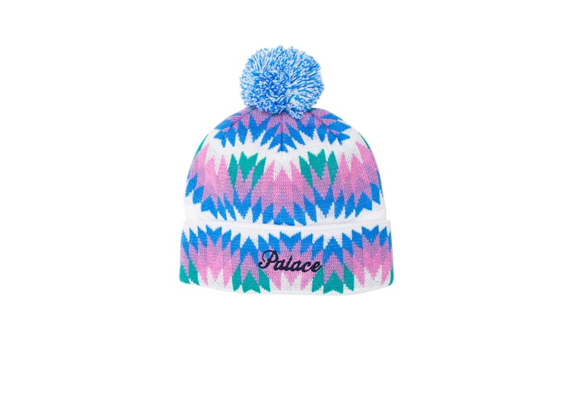 Palace Zig Zag Beanie White
