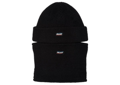 Palace Zip Off Facemask Beanie Black
