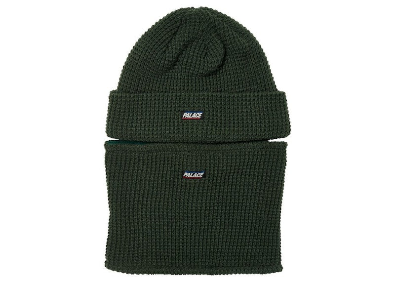 Palace Zip Off Facemask Beanie Olive