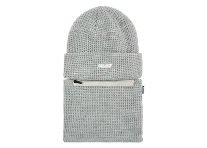Palace Zip Off Facewarmer P Beanie Grey Marl