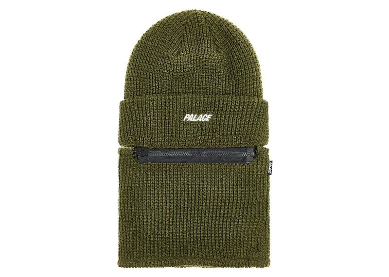 Palace Zip Off Facewarmer P Beanie The Deep Green