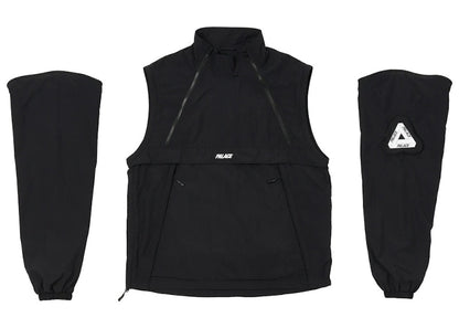Palace Zip Off Gilet Jacket Black