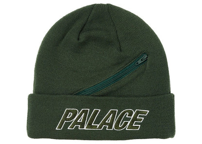 Palace Zip Pocket Beanie Green