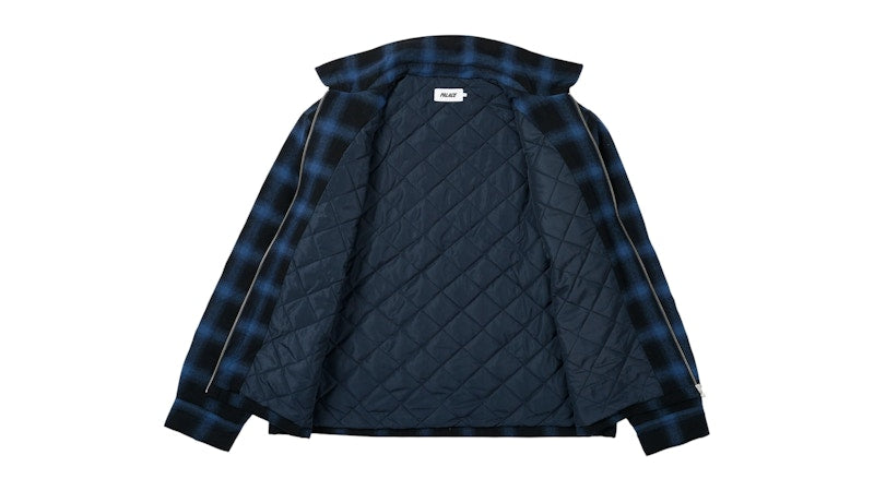 Palace Zip Up Shirt Navy